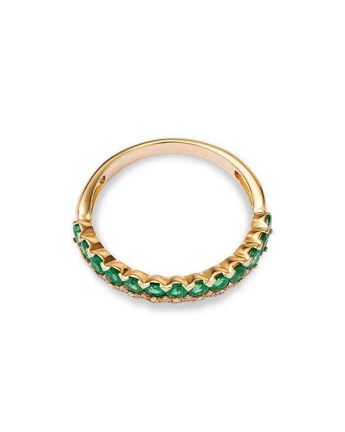 商品Bloomingdale's|Emerald & Diamond Band in 14K Yellow Gold,价格¥8372,第3张图片详细描述