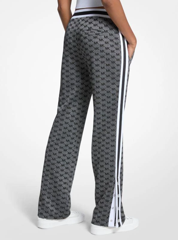 商品Michael Kors|Logo Print Metallic Stretch Knit Track Pants,价格¥719,第2张图片详细描述