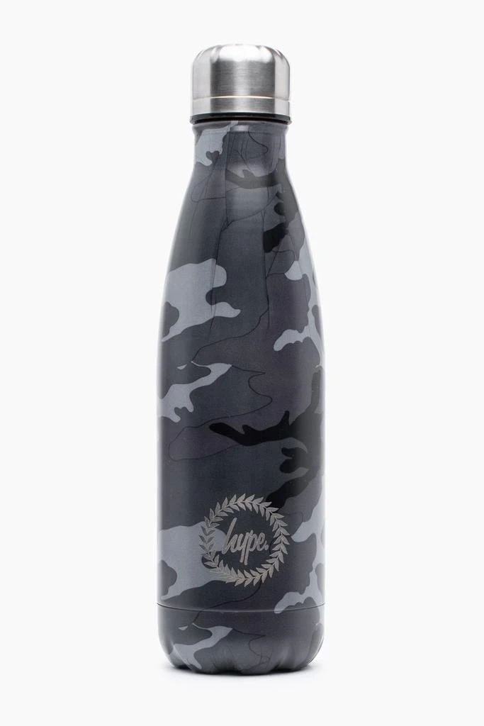 商品HYPE ACCESSORIES|HYPE BLACK & GREY MONO CAMO METAL WATER BOTTLE,价格¥171,第1张图片