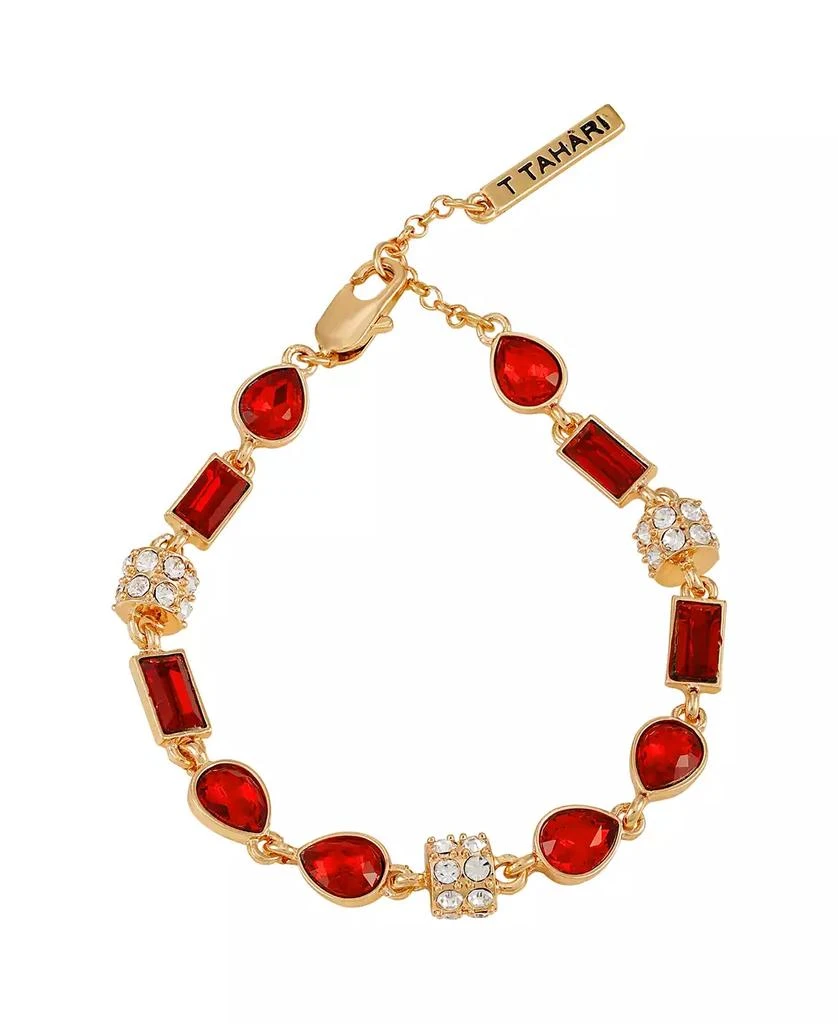 商品Tahari|Gold-Tone & Glass Stone Line Bracelet,价格¥252,第1张图片