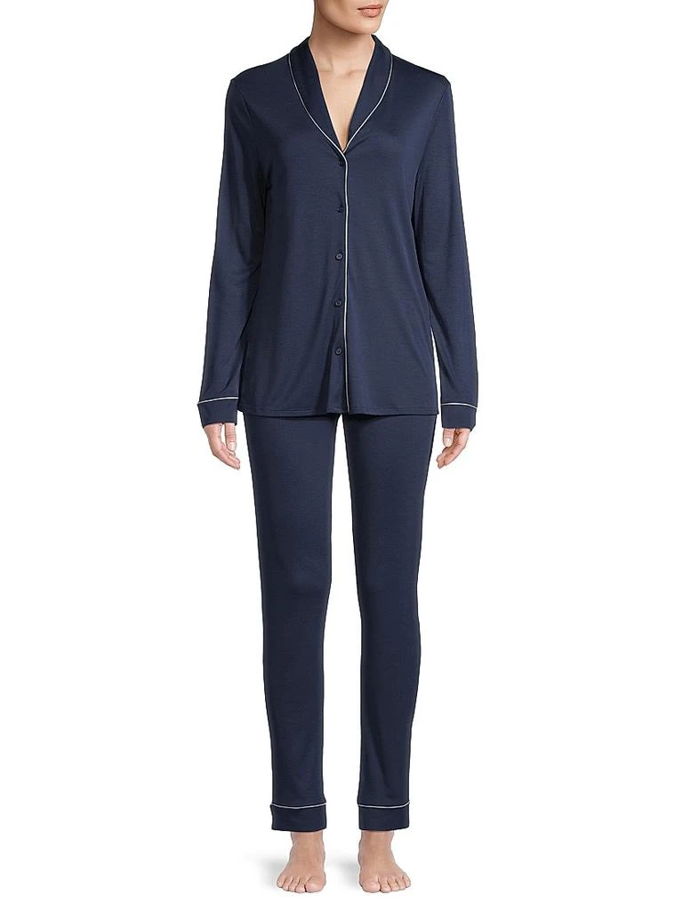 商品Hanro|Natural Comfort 2-Piece Long Pajama Set,价格¥2287,第3张图片详细描述
