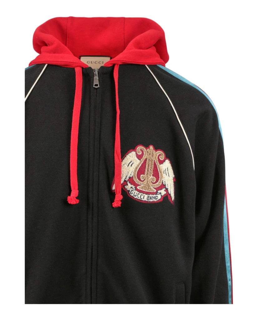 商品Gucci|Patch Zipped Cotton Hoodie,价格¥4964,第3张图片详细描述