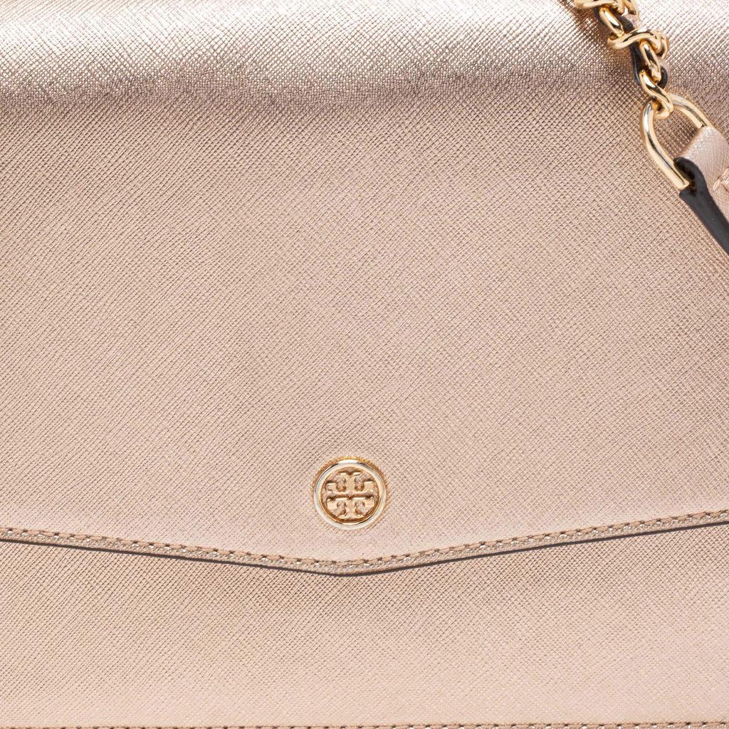 商品[二手商品] Tory Burch|Tory Burch Metallic Rose Gold Leather Robinson Convertible Shoulder Bag,价格¥2036,第7张图片详细描述