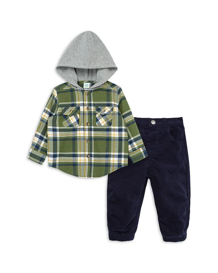 商品Little Me|Boys' Hooded Plaid Shirt & Pants Set - Baby,价格¥249,第3张图片详细描述