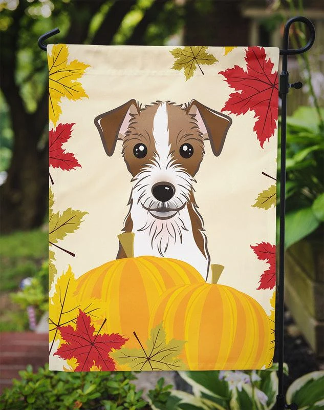 商品Caroline's Treasures|Jack Russell Terrier Thanksgiving Garden Flag 2-Sided 2-Ply,价格¥135,第2张图片详细描述
