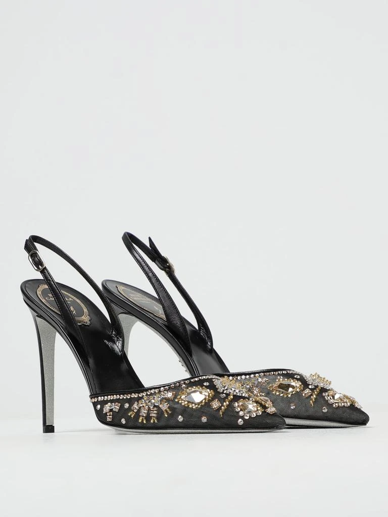 商品Rene Caovilla|Rene Caovilla Annalize slingbacks in nylon with jewel crystals,价格¥4000,第2张图片详细描述