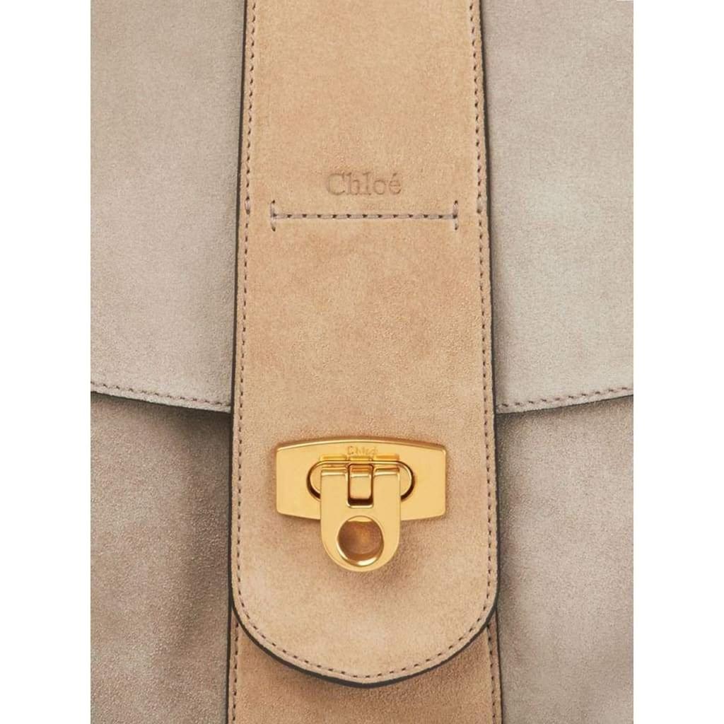 商品Chloé|Medium Beige Velvet Leather Lexa Crossbody Bag,价格¥15924,第7张图片详细描述