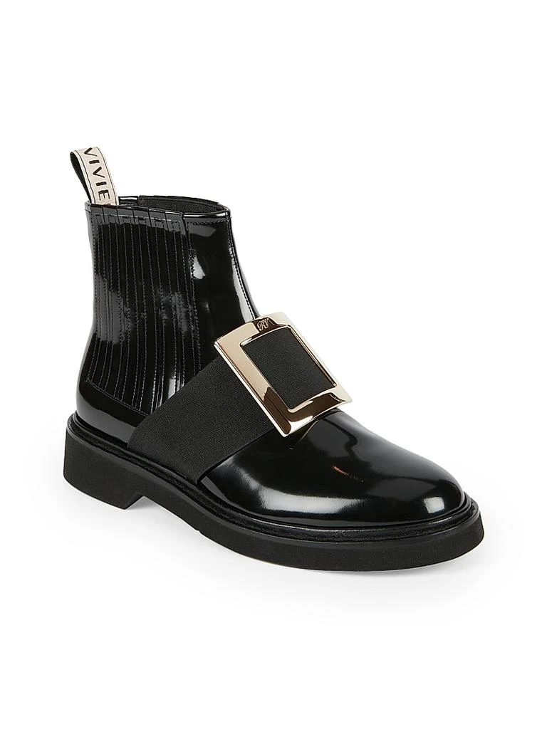 商品Roger Vivier|Viv Rangers Patent Leather Chelsea Boots,价格¥11604,第2张图片详细描述