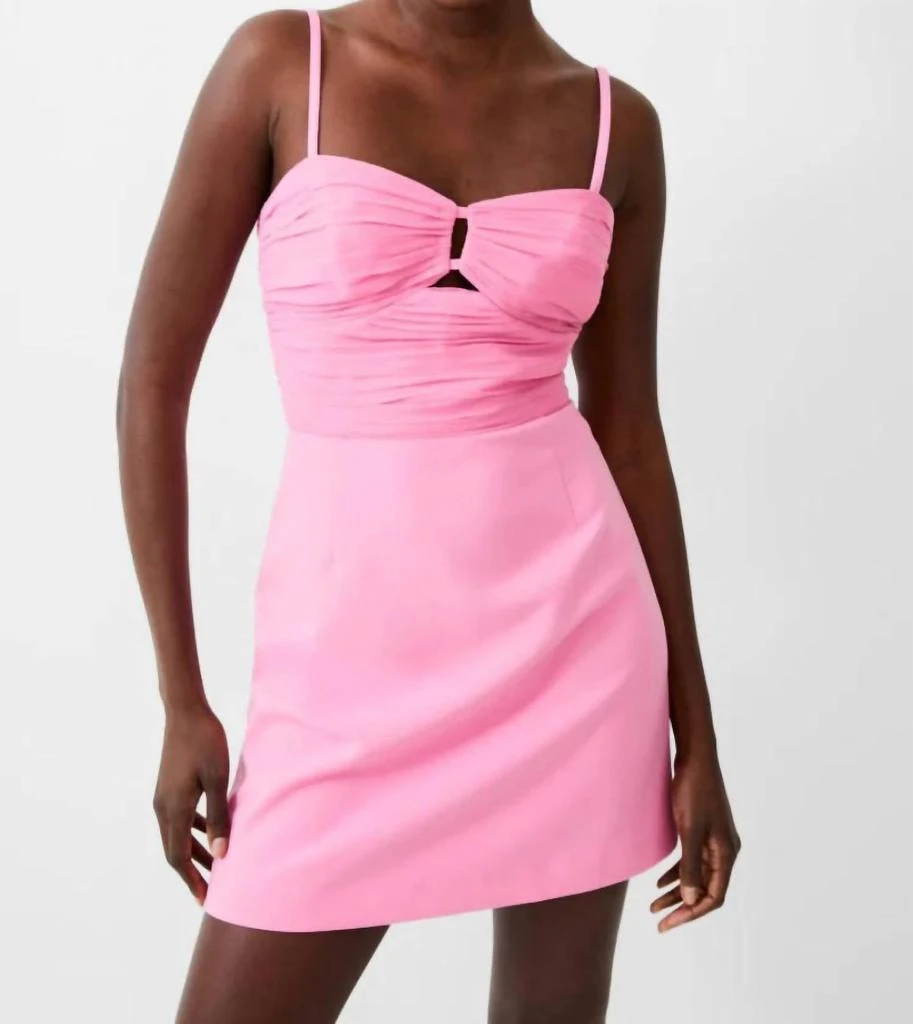 商品French Connection|Whisper Strappy Tulle Dress In Aurora Pink,价格¥819,第1张图片