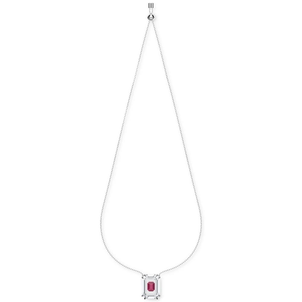 商品Swarovski|Silver-Tone Crystal 16-1/2" Adjustable Pendant Necklace,价格¥767,第3张图片详细描述