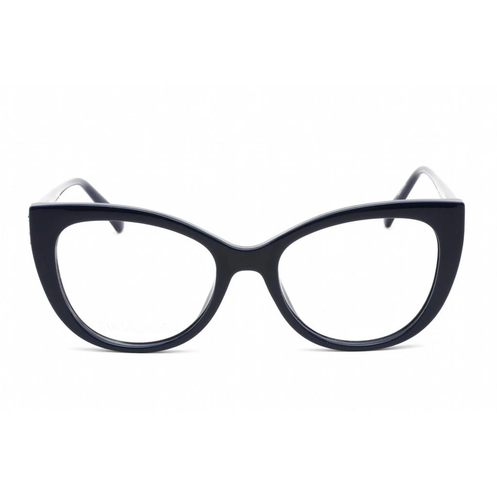 商品Swarovski|Swarovski Women's Eyeglasses - Full Rim Cat Eye Shiny Blue Plastic Frame | SK5291 090,价格¥279,第2张图片详细描述