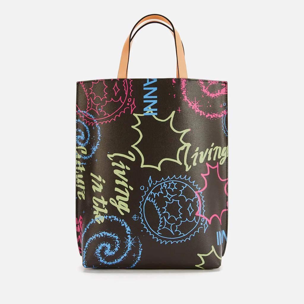 商品Ganni|Ganni Women's Printed Tote Bag - Carmine Rose,价格¥980,第5张图片详细描述