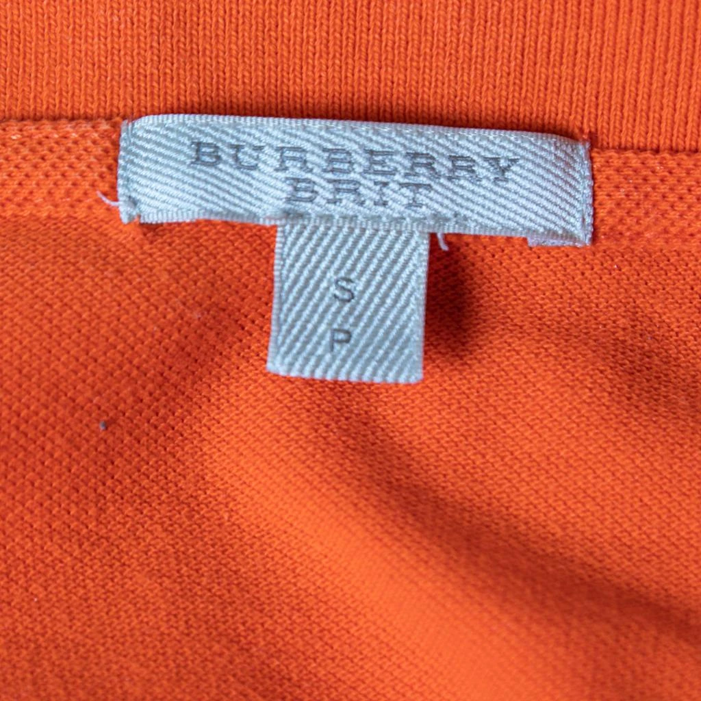 商品[二手商品] Burberry|Burberry Brit Orange Cotton Pique Long Sleeve Polo T-Shirt S,价格¥821,第4张图片详细描述