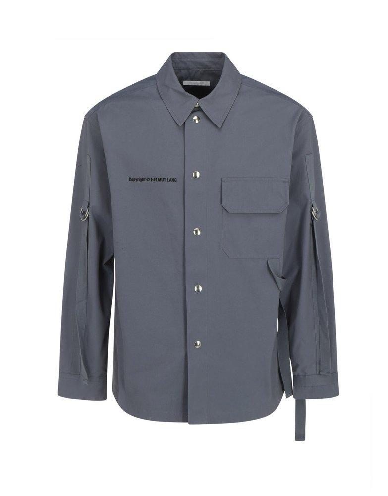 商品Helmut Lang|Helmut Lang Logo Embroidered Buttoned Overshirt,价格¥2015-¥2357,第1张图片