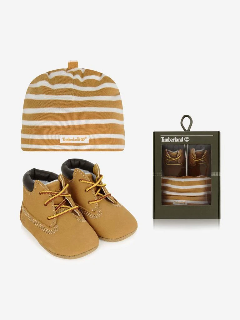 商品Timberland|Timberland Baby Nubuck Crib Booties And Hat Set,价格¥396,第1张图片