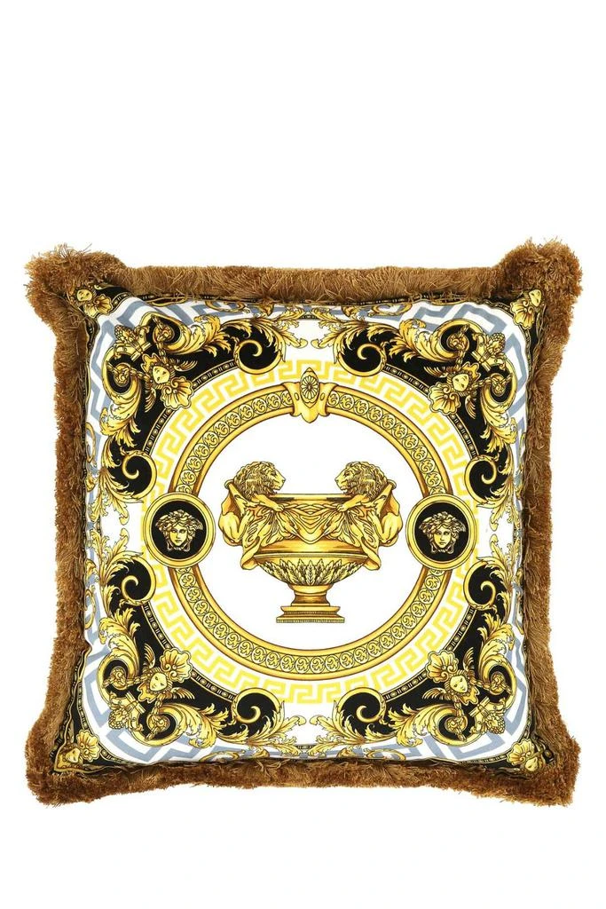 商品Versace|Versace Barocco Printed Fringed Cushion,价格¥2384,第1张图片