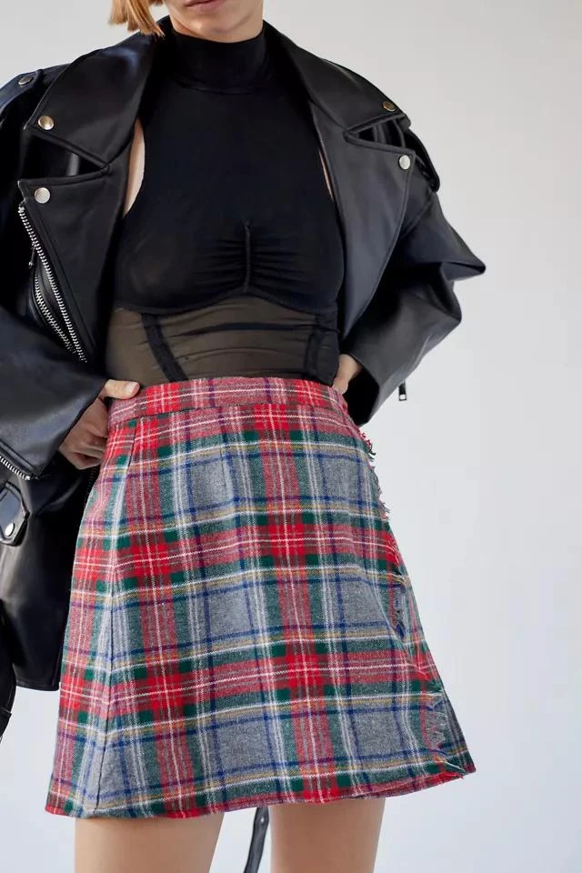 商品Urban Renewal|Urban Renewal VIntage Plaid A-Line Mini Skirt,价格¥265,第1张图片