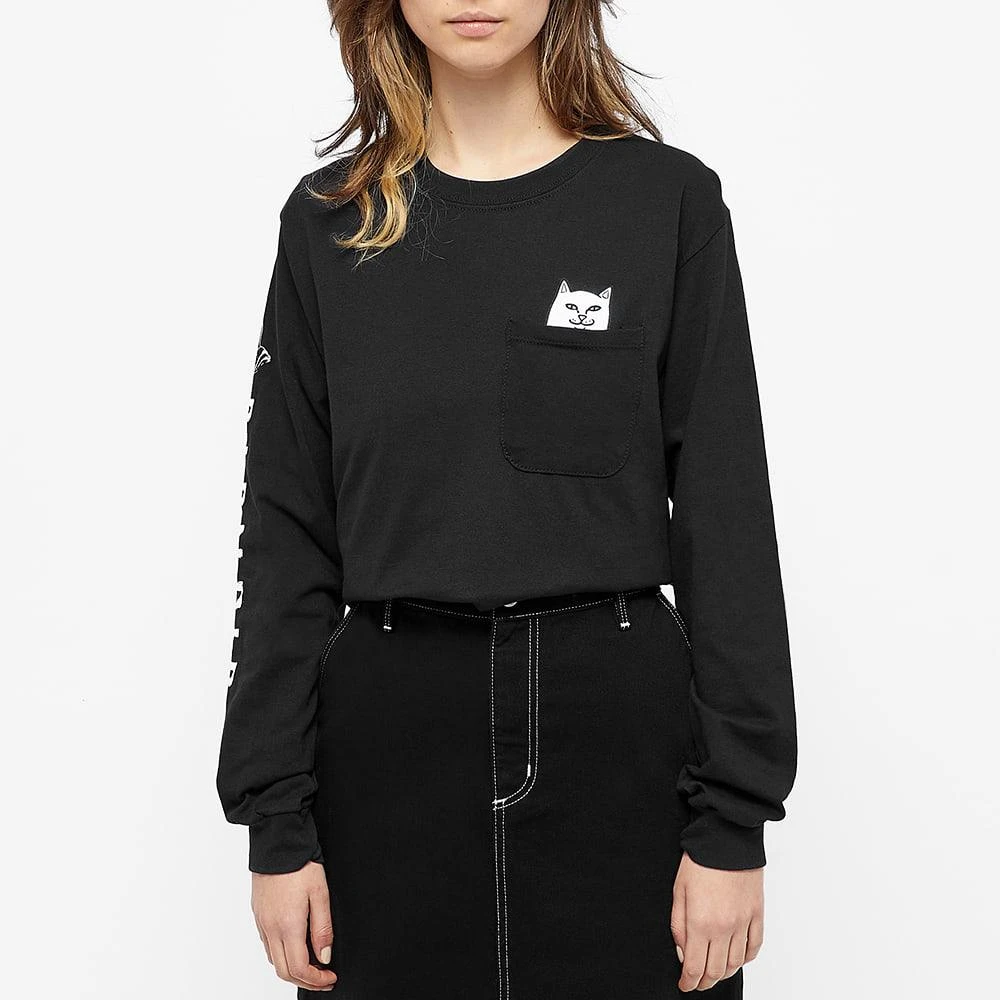 商品RIPNDIP|RIPNDIP Long Sleeve Lord Nermal Pocket Top,价格¥311,第3张图片详细描述