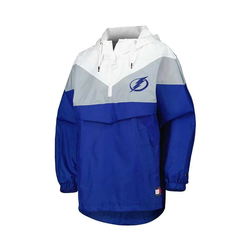 商品Tommy Hilfiger|Women's Blue, Silver Tampa Bay Lightning Staci Half-Zip Windbreaker Jacket,价格¥686,第3张图片详细描述