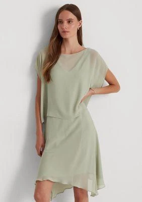 商品Ralph Lauren|Ralph Lauren Asymmetrical Georgette Dress,价格¥326,第3张图片详细描述