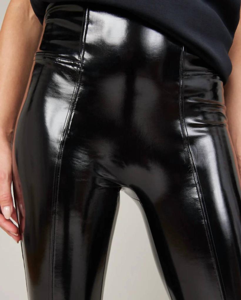 Faux Patent Leather Leggings In Classic Black商品第2张图片规格展示