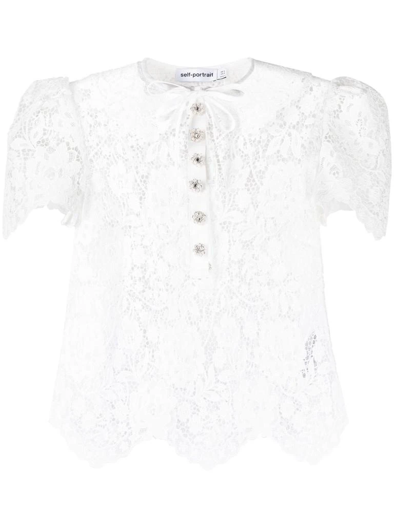 商品Self Portrait|SELF PORTRAIT - Lace Top,价格¥2752,第1张图片