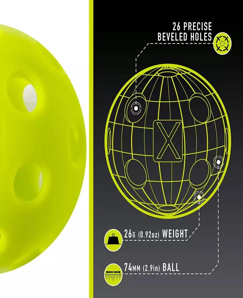 商品Franklin|X-26 Pickleballs - Indoor - 3 Pack - USAPA Approved,价格¥178,第2张图片详细描述