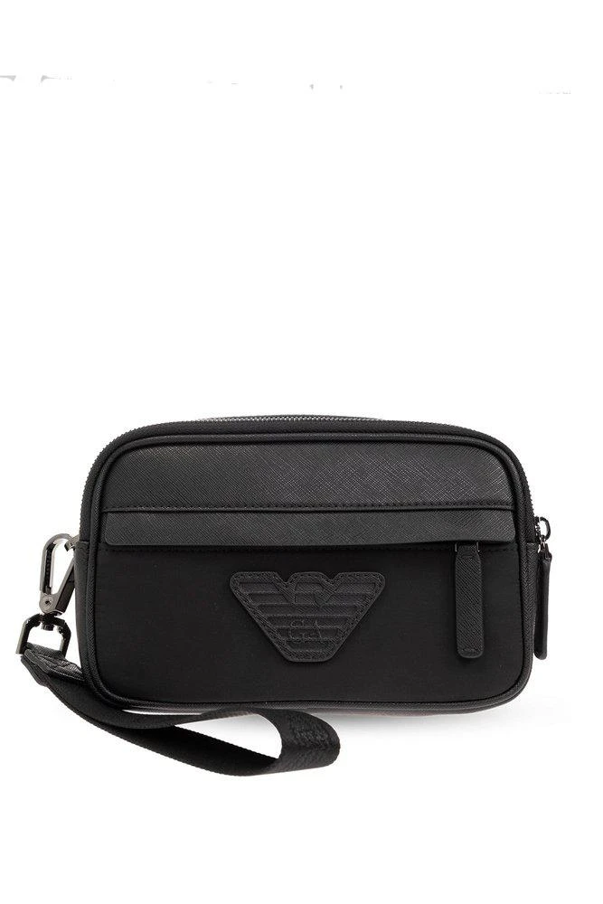 商品Emporio Armani|Emporio Armani Logo-Patch Zipped Wash Bag,价格¥1124,第1张图片