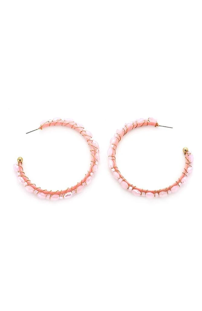 商品Panacea|Crystal Hoop Earrings,价格¥30,第1张图片