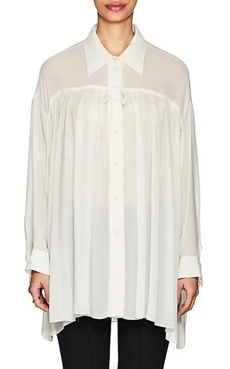 商品Chloé|Drawstring Crepe Blouse,价格¥2414,第4张图片详细描述
