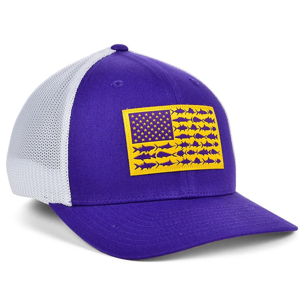 商品Columbia|LSU Tigers PFG Fish Flag Stretch-fitted Cap,价格¥184,第2张图片详细描述