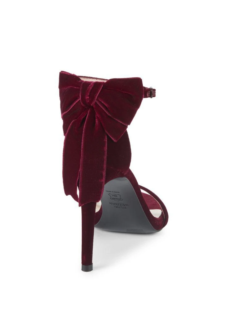 商品Stuart Weitzman|Mybow 麂皮一字带高跟凉鞋,价格¥1104,第2张图片详细描述