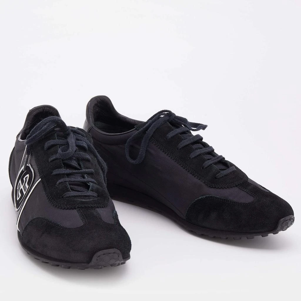 商品[二手商品] Gucci|Gucci Black Suede And Nylon GG Low Top Sneakers Size 44.5,价格¥3286,第4张图片详细描述