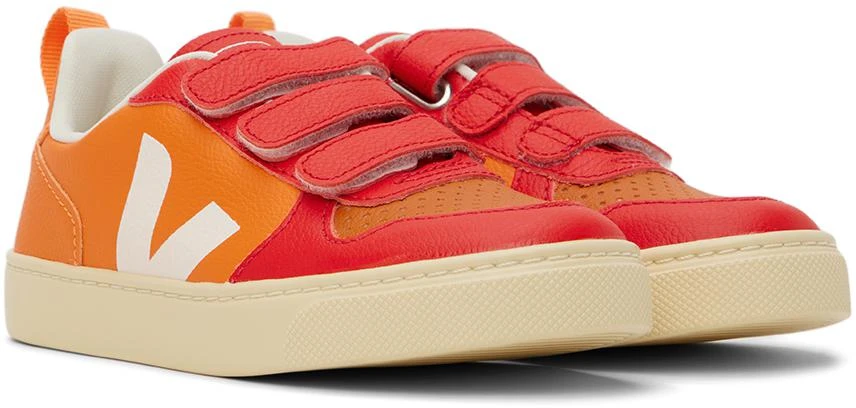 商品Veja|Kids Red & Orange V-10 Sneakers,价格¥398,第4张图片详细描述