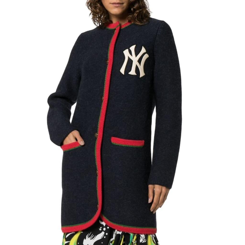 商品Gucci|Blue Cardigan With New York Yankees ™ Patch,价格¥22528,第4张图片详细描述