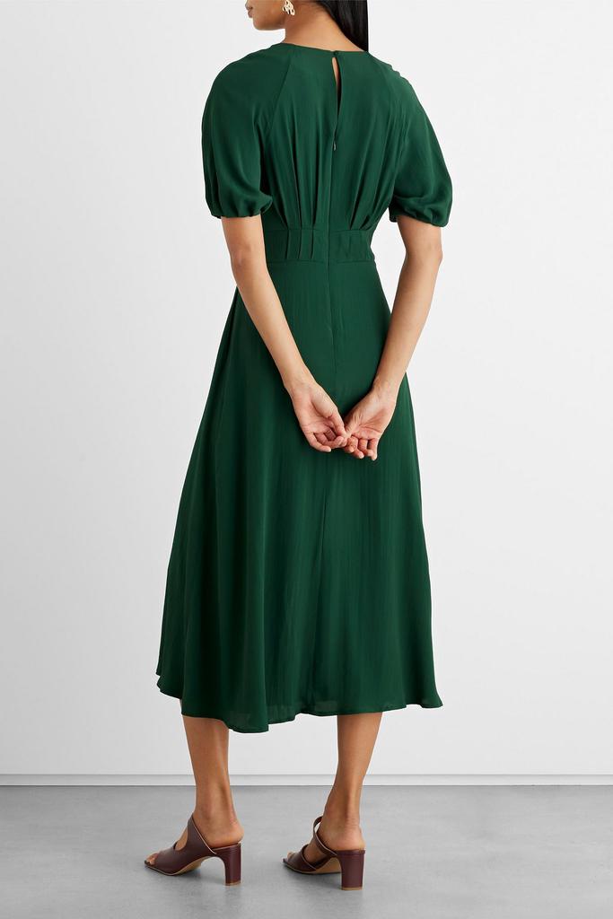 Heather pleated crepe midi dress商品第3张图片规格展示