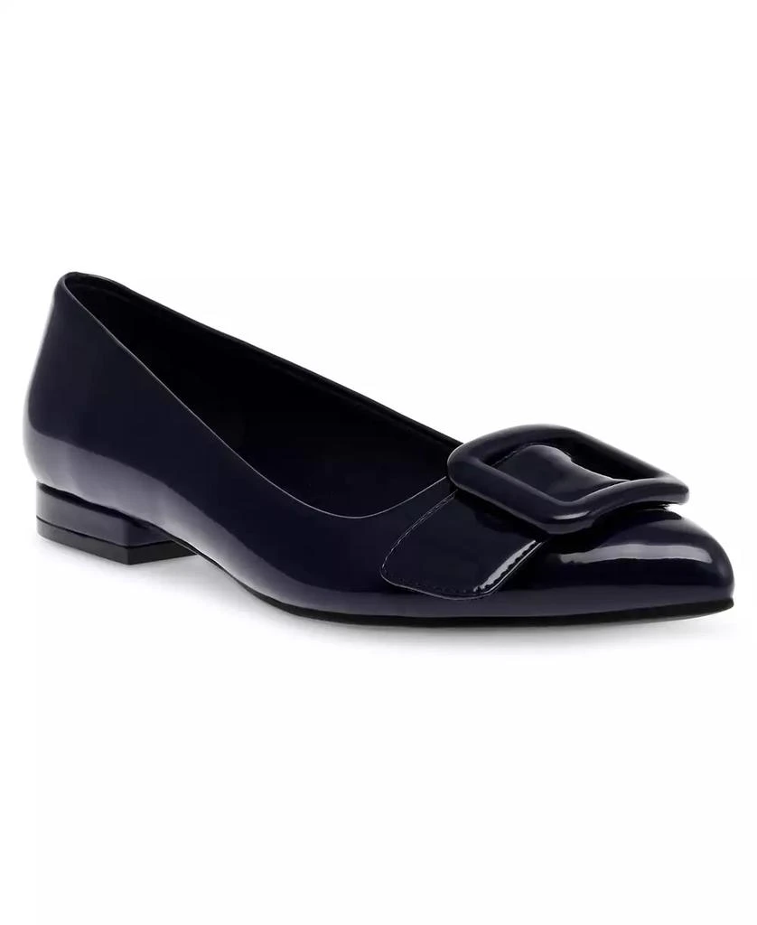 商品Anne Klein|Women's Kalea Pointed Toe Buckle Flats,价格¥581,第1张图片