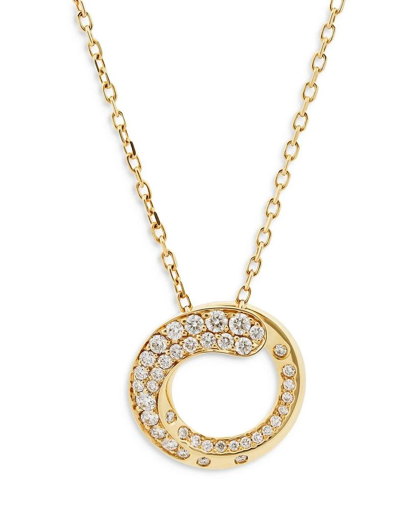 商品Crivelli|18K Yellow Gold Like Diamond Pavé Circle Pendant Necklace, 14-16" - Exclusive, Italy Campaign,价格¥25714,第1张图片