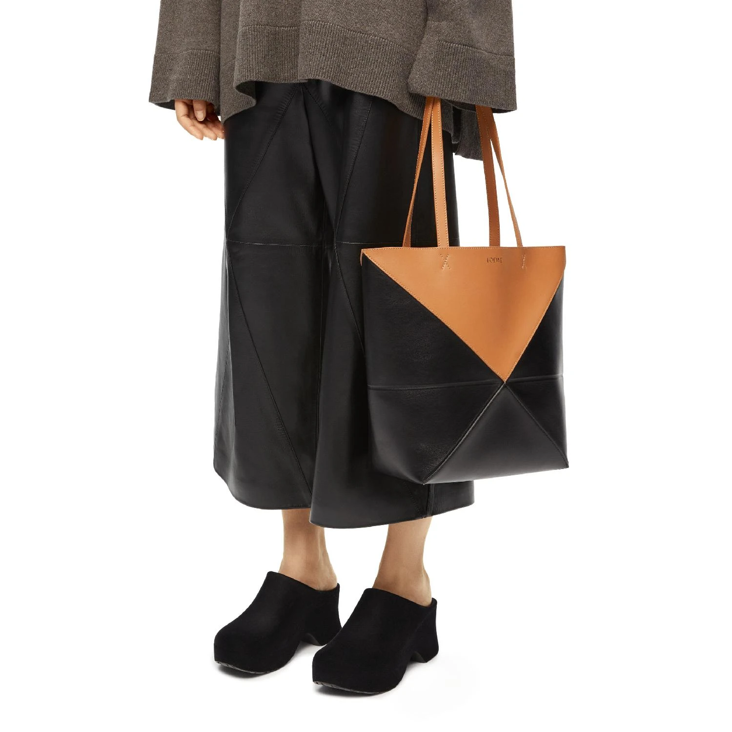 【预售】 罗意威 24秋冬 女士 手提包 Puzzle Fold Tote in shiny calfskin A779G50X18-2727 商品