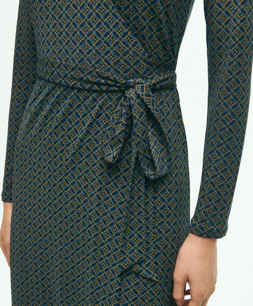 商品Brooks Brothers|Equestrian Print Wrap Dress,价格¥943,第5张图片详细描述