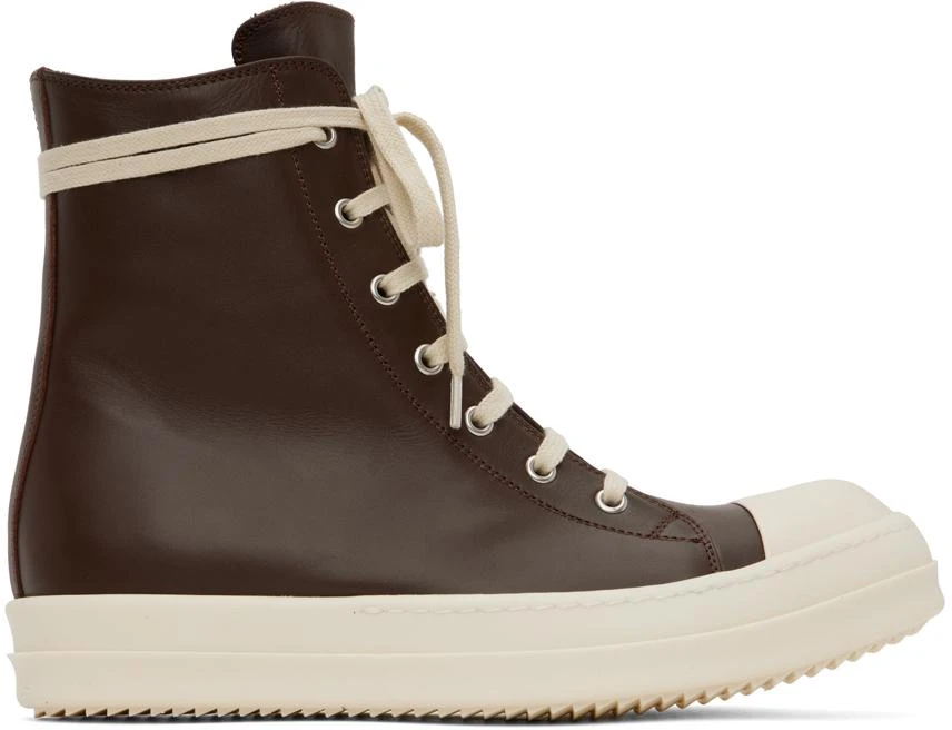 商品Rick Owens|Brown High Sneakers,价格¥6814,第1张图片