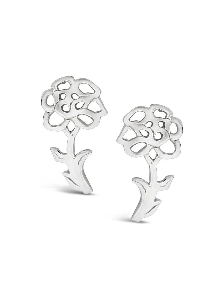 商品Sterling Forever|Sterling Silver Birth Flower Earring Studs - January,价格¥209,第2张图片详细描述