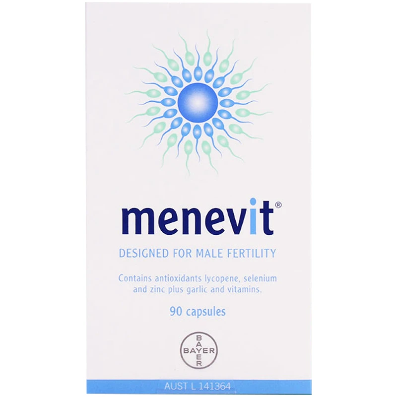 商品Elevit|拜耳澳洲Menevit爱乐维男士备孕胶囊90粒含叶酸番茄红素锌硒,价格¥378,第1张图片