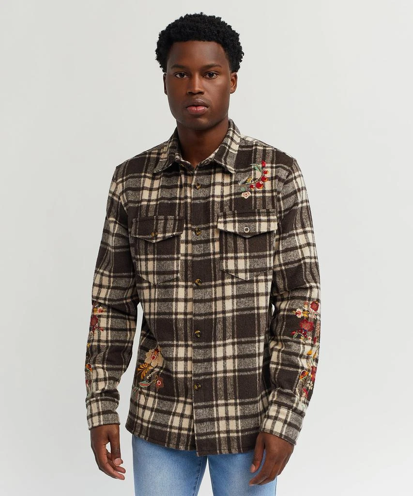 商品Reason Clothing|Botanic Embroidered Overshirt,价格¥38,第1张图片
