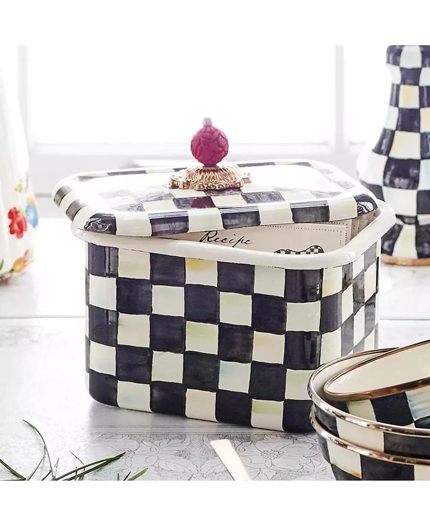 商品MacKenzie-Childs|Courtly Check Recipe Box,价格¥972,第2张图片详细描述