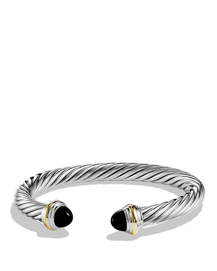 商品David Yurman|Cable Classics Bracelet with Black Onyx and Gold,价格¥6051,第1张图片