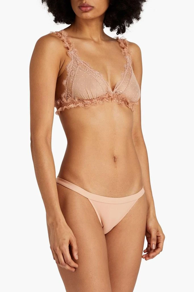 商品LOVE STORIES|Lace-trimmed point d'esprit triangle bra,价格¥104,第2张图片详细描述