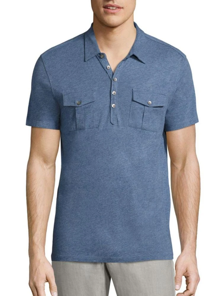 商品John Varvatos|Heathered Regular-Fit Polo,价格¥384,第1张图片