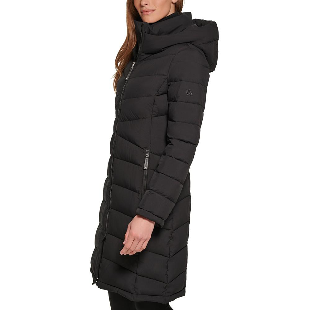 Women's Hooded Stretch Puffer Coat, Created for Macy's商品第3张图片规格展示