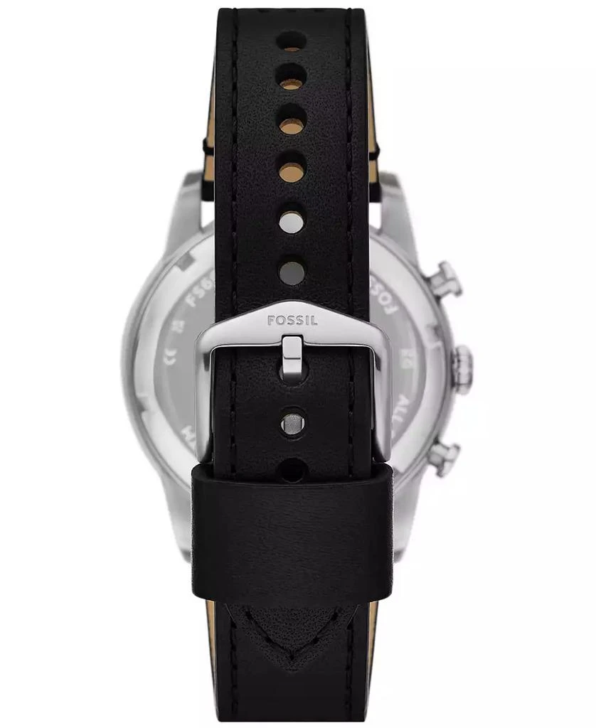 商品Fossil|Men's Sport Tourer Chronograph Black Leather Watch, 42mm,价格¥1446,第3张图片详细描述